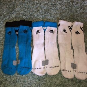3 pack Adidas Team Speed Traxion crew socks